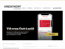 Tablet Screenshot of kreditkort.is